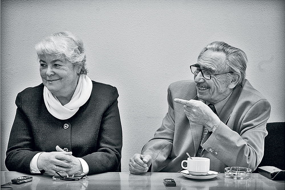 Marina Filippovna and Boris Moiseyevich Khodorkovsky in the editorial offices of ‘The New Times’