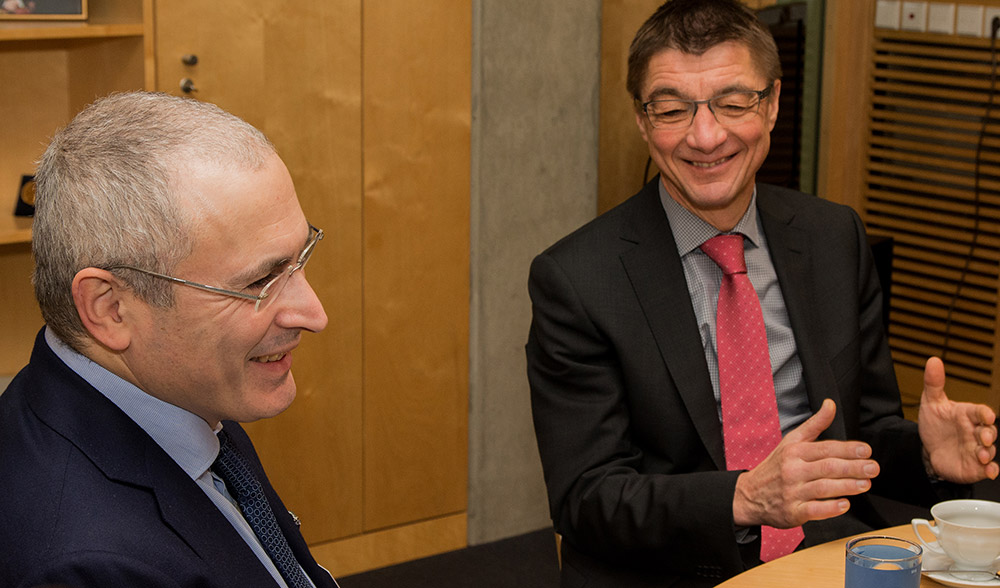 Mikhail Khodorkovsky and Dr Andreas Schockenhoff Photo Credit: CDU/CSU-Bundestagsfraktion