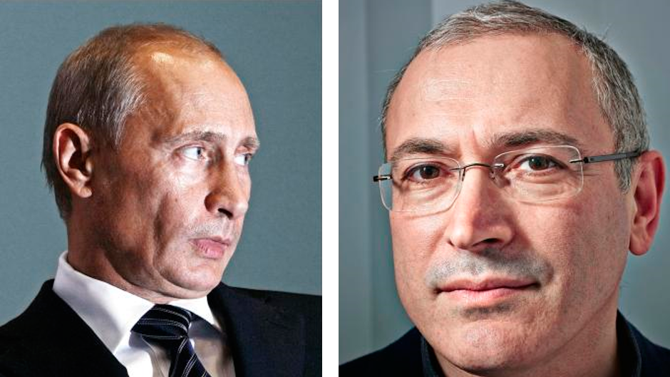 Vladimir Putin and Mikhail Khodorkovsky Phil Fisk; Eyevine