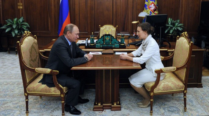 President Putin meets with Anna Kuznetsova